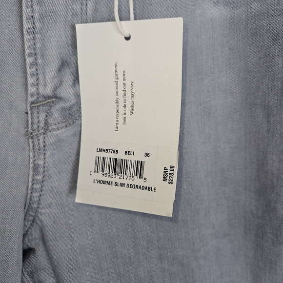 NWT Men's FRAME L'Homme Slim Degradable Jeans Size 36 - Picture 9 of 16